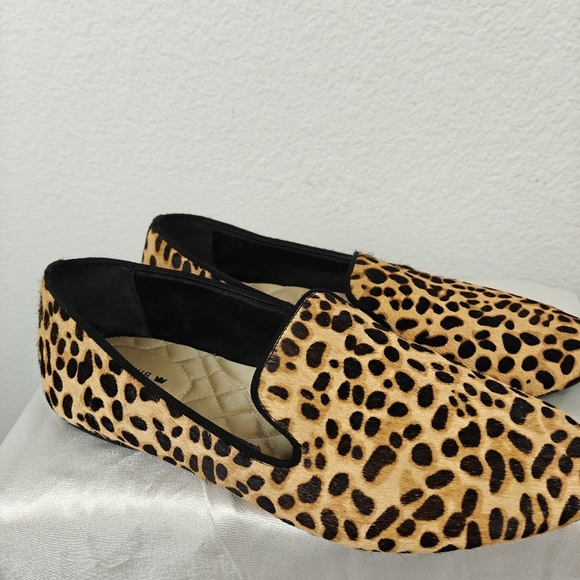 Birdies The Starling Leopard Slip On Genuine Calf hair Loafers Size 8.5 Women's - Picture 6 of 14